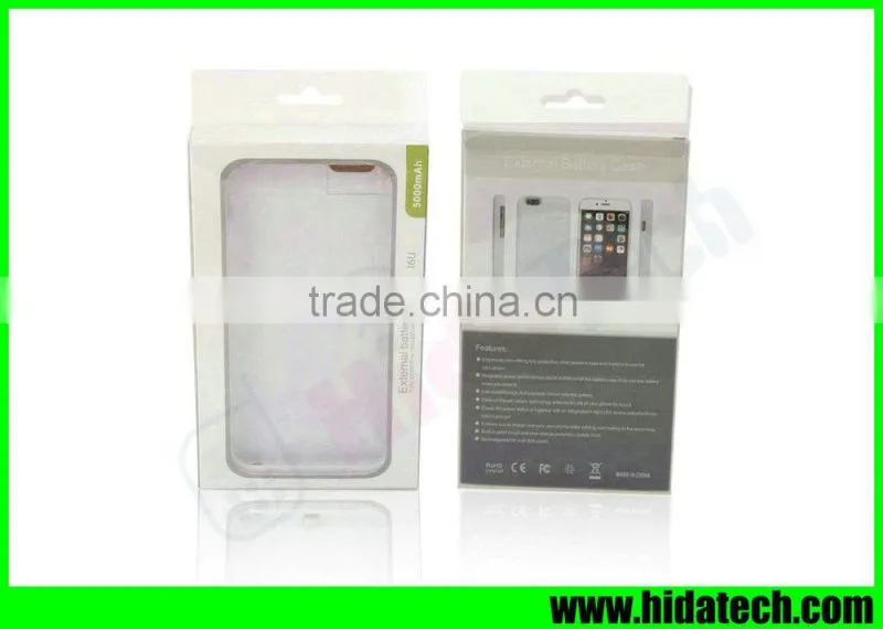 Wholesale external mobile charger battery case for iPhone 6 plus battery cover 5000mah
