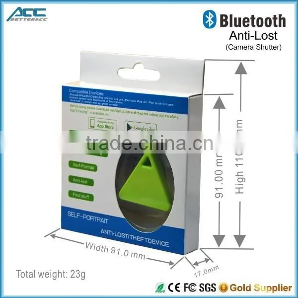 Bluetooth 4.0 Anti-lost/Anti-Theft Alarm Device/Tracker key Finder GPS Locator with Camera Remote Shutter and Recording Function
