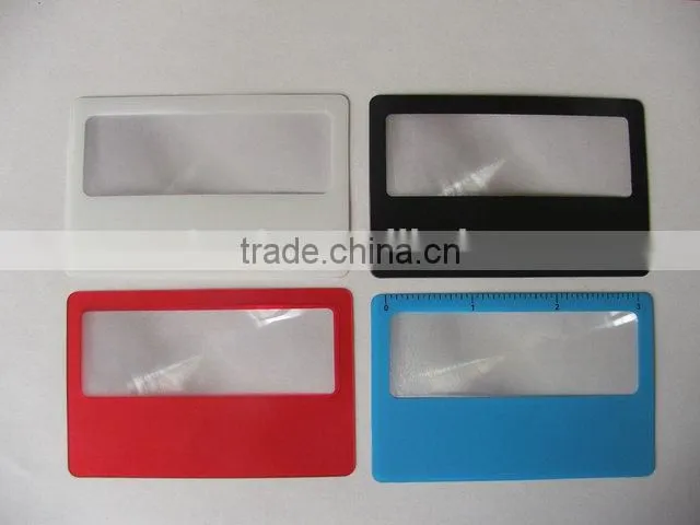 plastic magnifier credit card sized magnifier