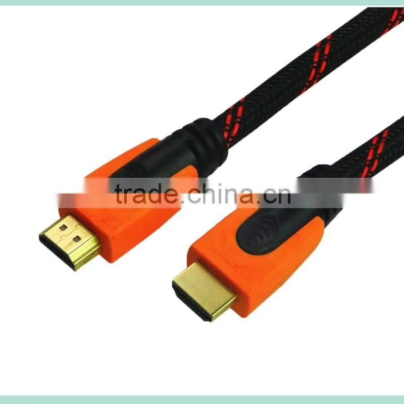 V2.0 Orange high speed HDMI Cable with Ethernet and Gold connector support 3D and 4K from 0.5-100m