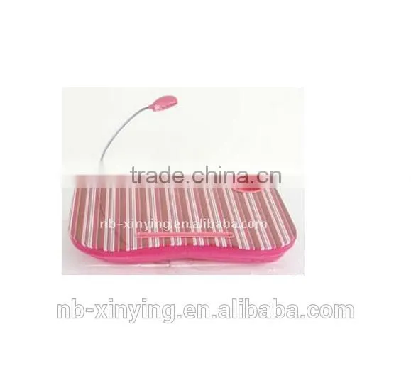 Hot selling portable Laptop Desk with Built-in Cushion and LED light for reading wholesale price