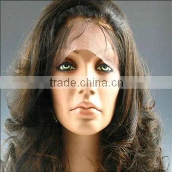 wet and wavy short blonde human hair full lace wig