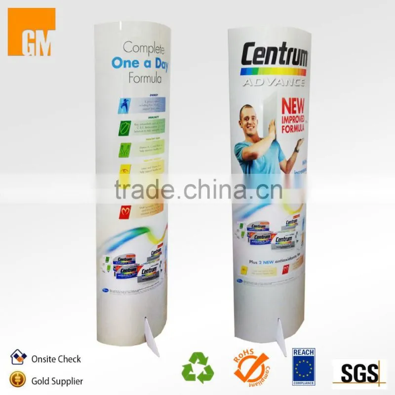Cardboard Recycable Totem Display Standee for Advertising