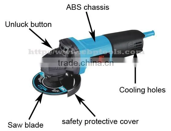4" angle grinder 850W ,100% copper wire grinding machine hot sales