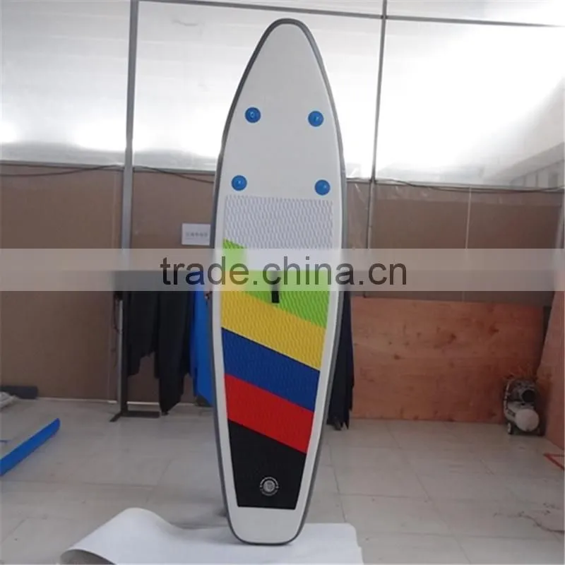 Rainbow customized EVA-pad inflatable stand up padddlesurf board