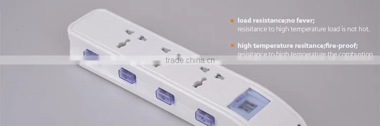 3 ways universal with 2USB Extension Socket