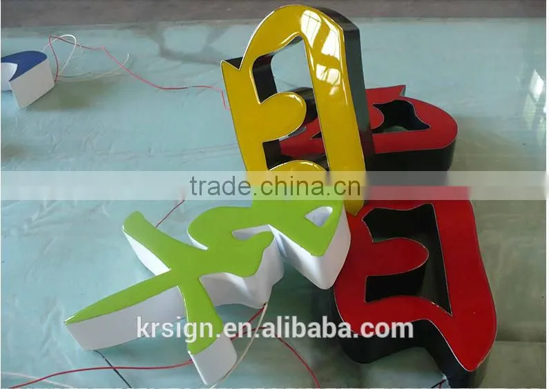 epoxy Acrylic led light word samples / epoxy luminous channel letters / unsaturated word luminous resin sample