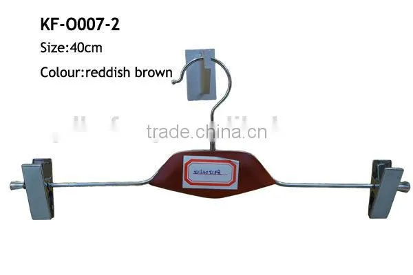 Metal pants hanger with wooden