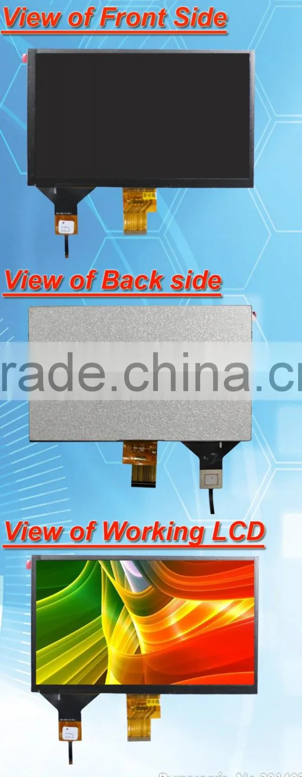 8inch 500nits 1024*600 lvds interface high brightness capacitive touch screen lcd with CTP