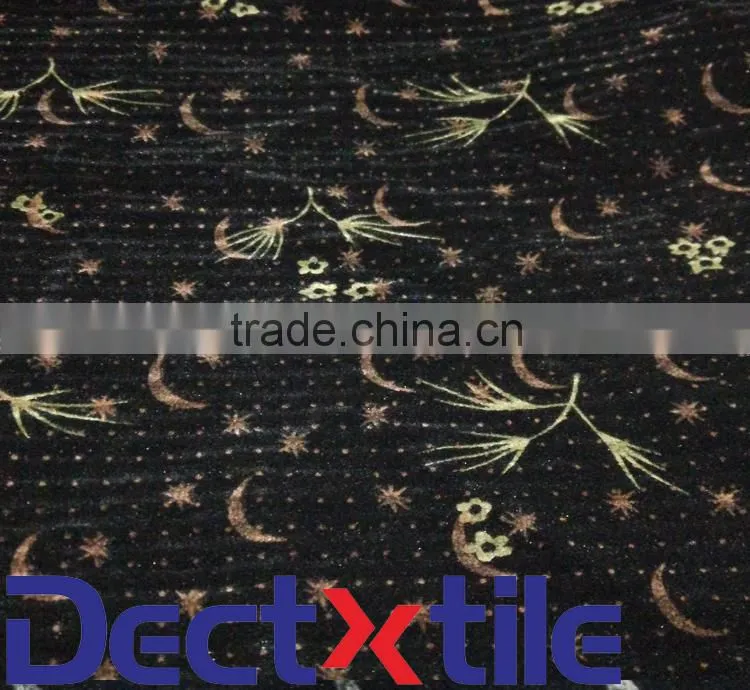 100%Polyester Embossed Flocking Knitted Fabric Roll For Sofa