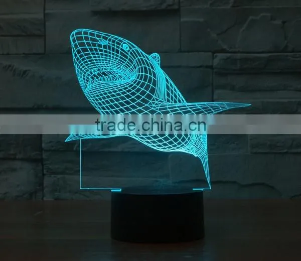 Color Changing 3D Dolphin LED Night Lamp