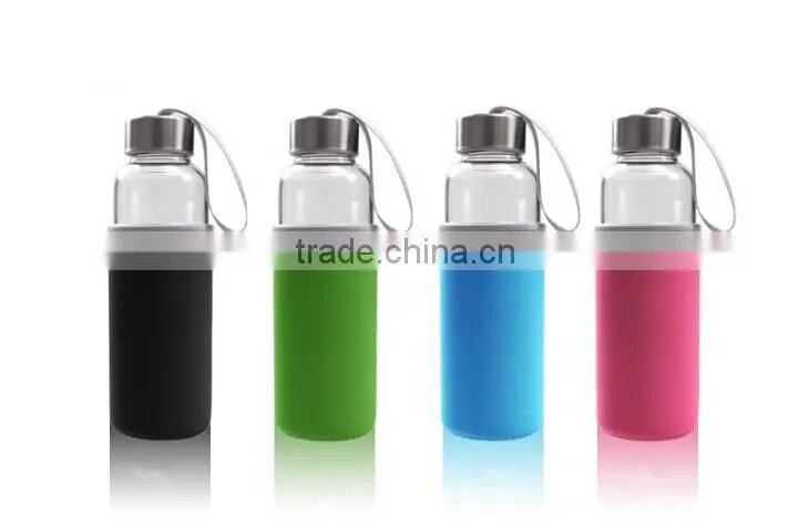OEM private lable cartoon voss water glass bottle with cap