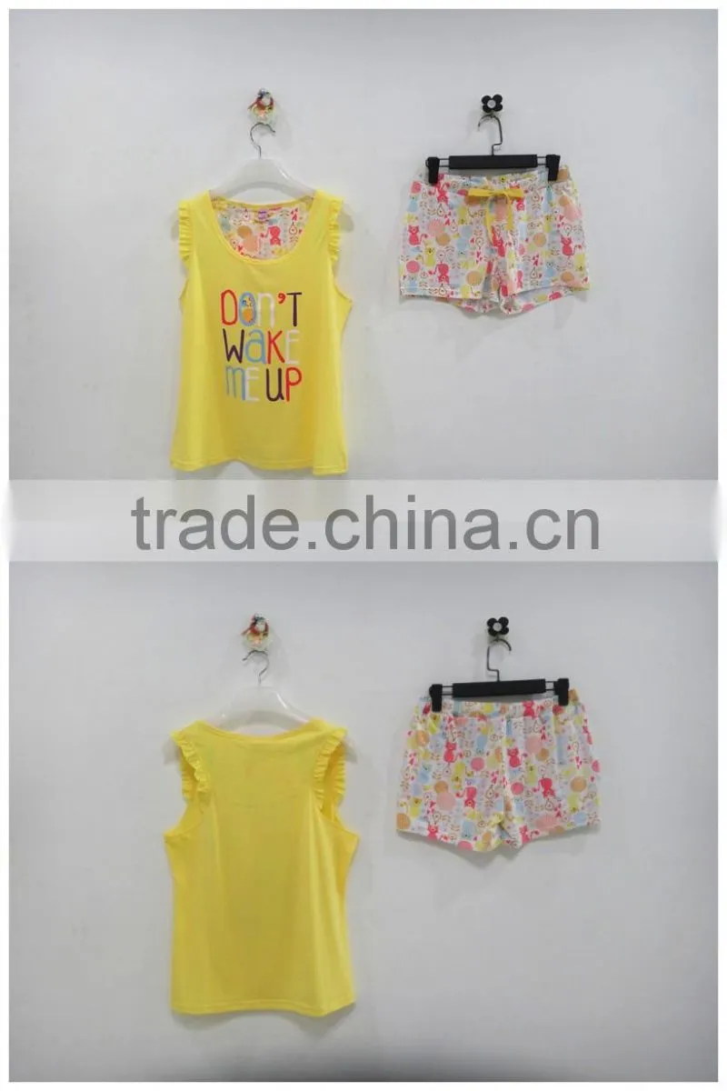 Lovely letters bowknot pajamas women
