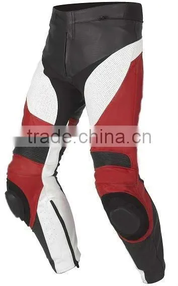 Mens Professional Leather Motorbike Racing Pant