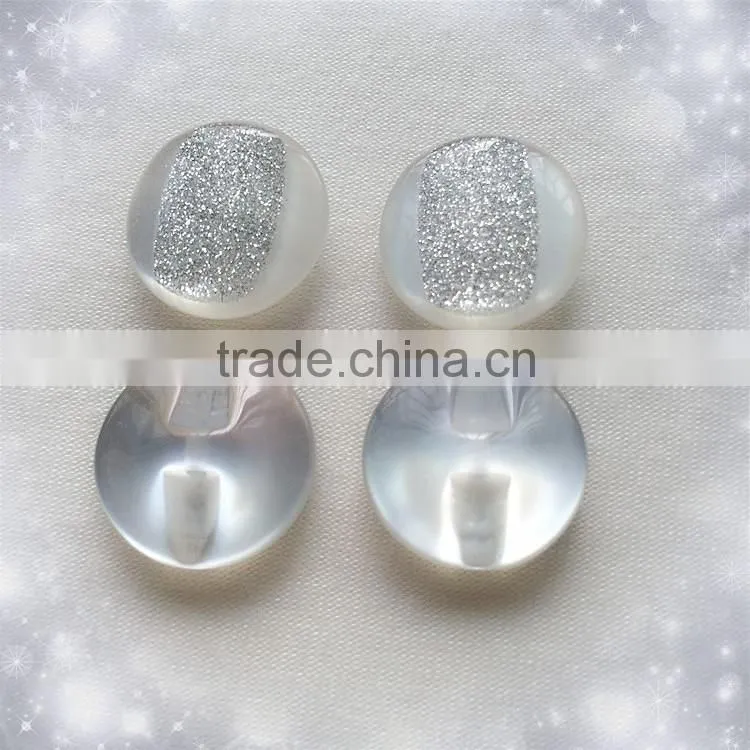 New styles fashionable custom popular resinic button ,glitter button