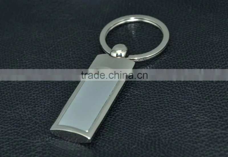 Metal die cut keychains with embossed logo
