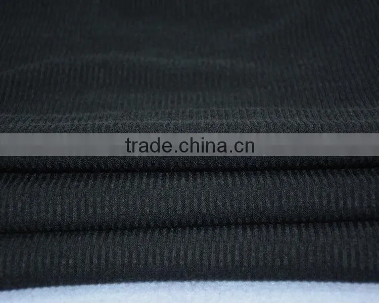 Jiufan Textile Hot Sale Plain Dyed 2*2 RIB Knitted Fabric Rayon Polyester Spandex Fabric