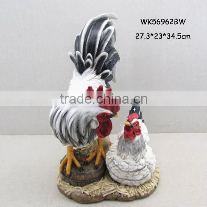 Hot selling polyresin garden decorative hens
