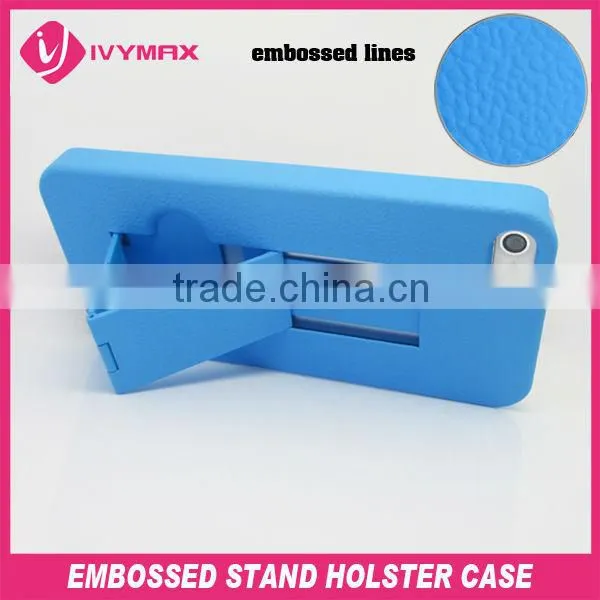 newest embossed kickstand hard case for iphone 5 crystal case