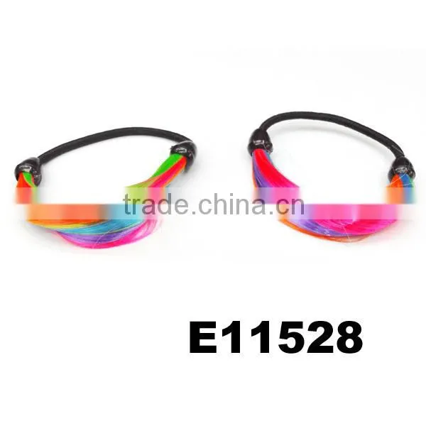 black human hair wig hair rubber band with bow