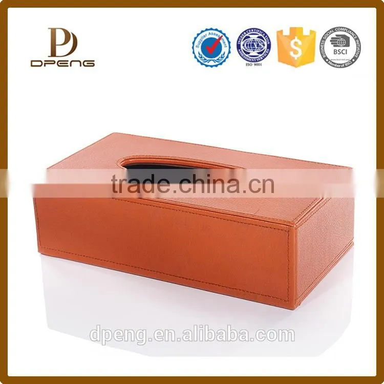 Alibaba Express Custom Excellent Quality Top Leather Tissue Dispenser