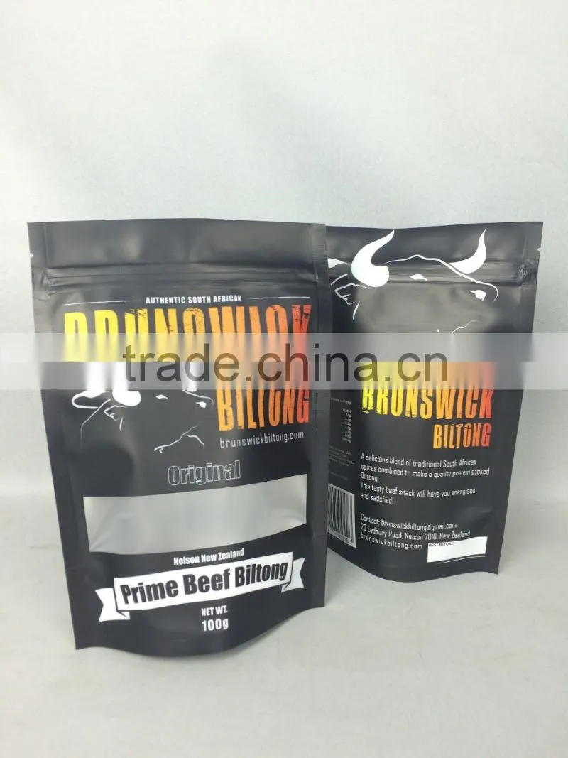 zip lock stand up plastic coffee bag pouch with valve