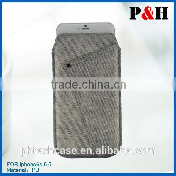 pouch leather case for iphone6, flip case cover pouch,flip leather case cover for iphone6