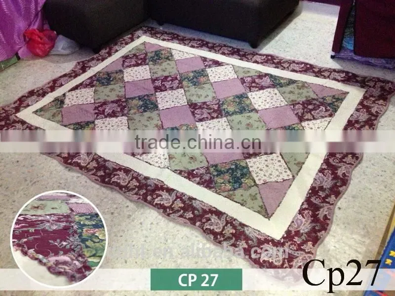 Lacework Floral Tartan Patchwork Floor Mats / Patchwork Carpets