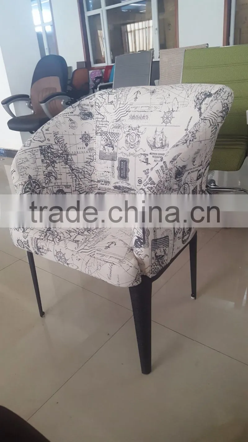 Coffee Shop Colorful Single Sofa Fabric Tub Chair