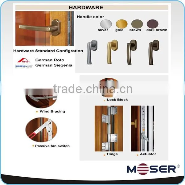 Double glazing aluminium screen windows in french style