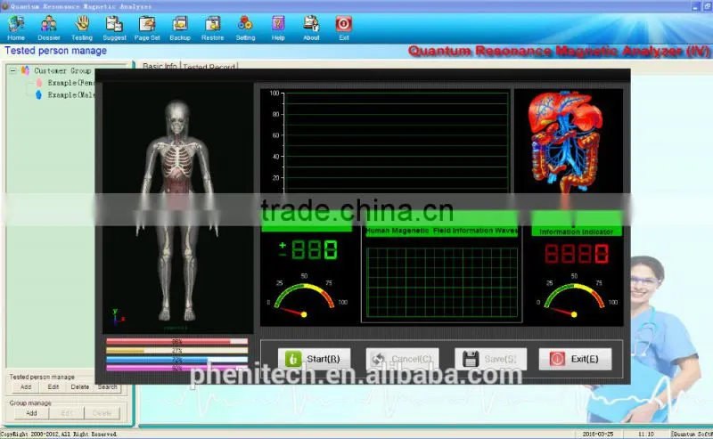 CE.ROHS 4th generation quantum body health analyzer machine 45 reports