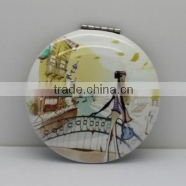 High Quality Round Aluminum Pocket Mirror For Promotion
