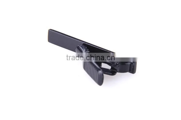 polished black tie clips,custom tie clip
