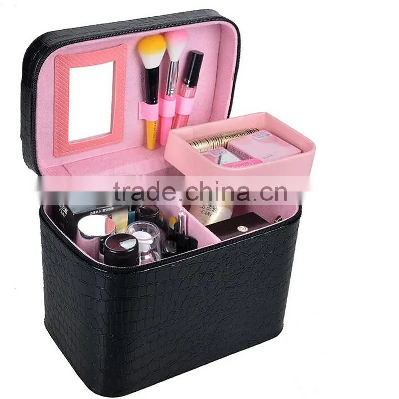 Big Capacity PU Leather Make Up Bag A Set Cosmetic Bag
