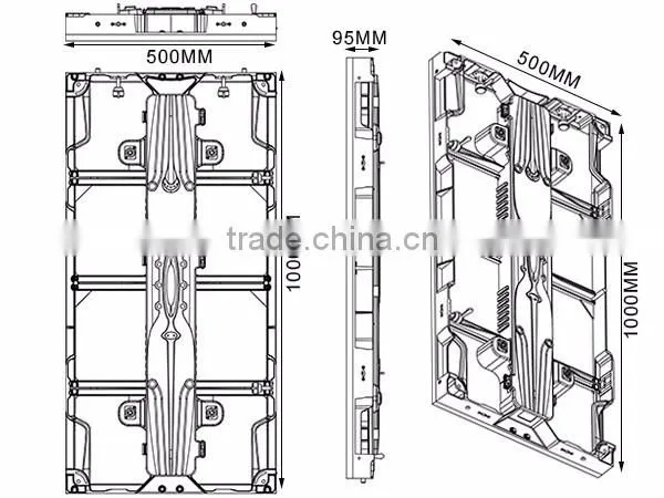 PH4 Indoor Rental LED Screen 768*768mm