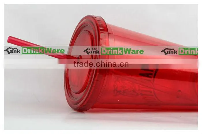 Double Walled Eco Cups with Straw