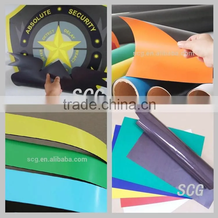 Colorful PVC backing rubber magnet sheet