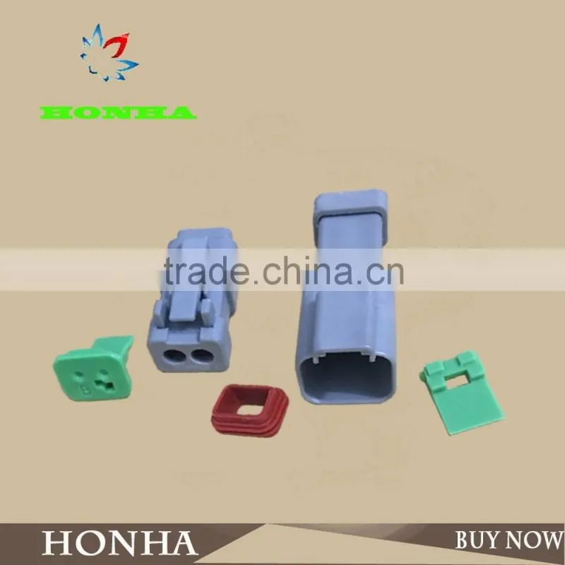 DT04-2P DT06-2S Grey PA66 sealed Deutsch 2 pin male and female auto 2 pin connectors