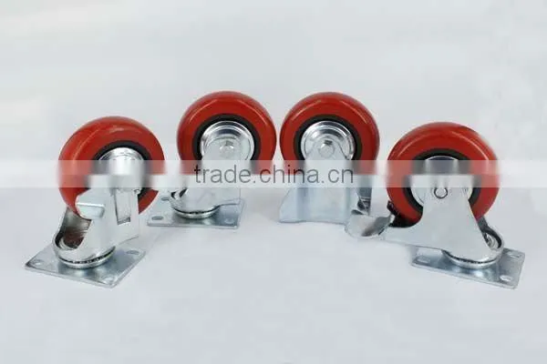 4'' Fixed PP caster with double ball bearing