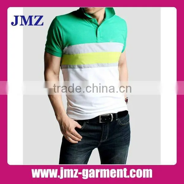 Mens color combination polo shirt