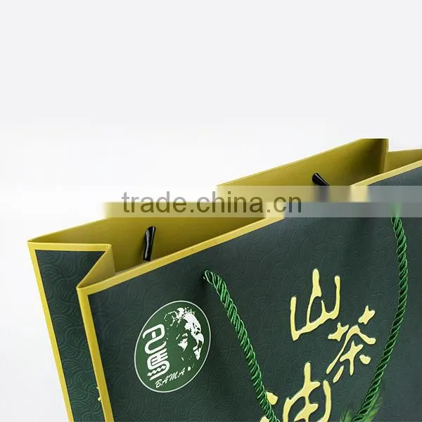 Paper Bag with handle shopping bag green and environmental bag