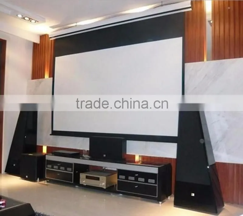 luxury tab tension projection screen with soft matte white fabric 12 inch 16:9