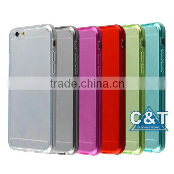 C&T Ultra thin new tpu transparent phone case for iphone6 plus