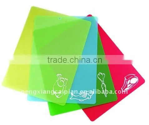 plastic thin folding chopping board/flexible cutting board