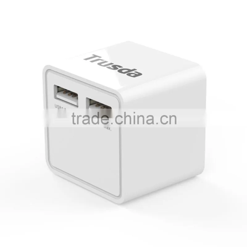 2016 USB 5V 3.4A 17W AC Adapter USB Wall charger with 2 port USB Charger 3C PSE FCC UL
