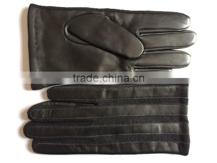 Mens suede leather gloves with cashmere lined For Workout