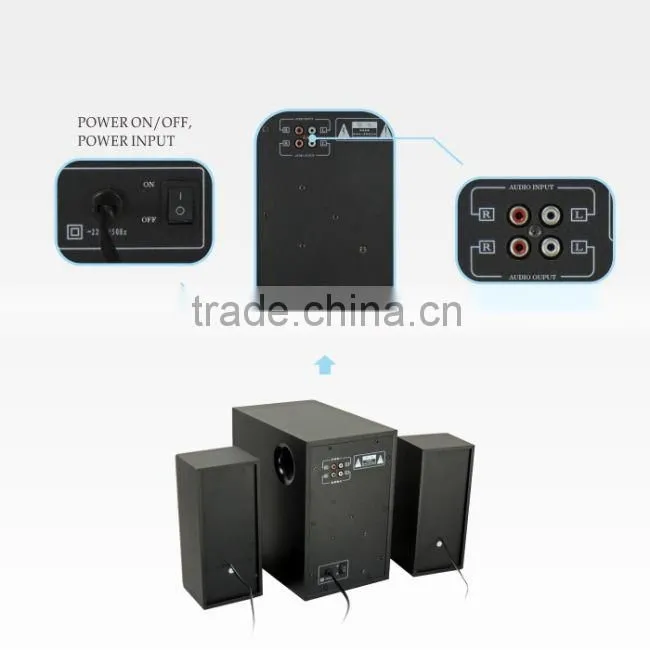 2014 new stereo woofer 2.1 speaker