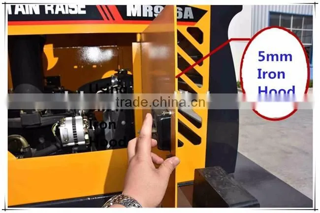 Multi-function Mini Radlader 1800kg Wheel Loader With Hydraulic System