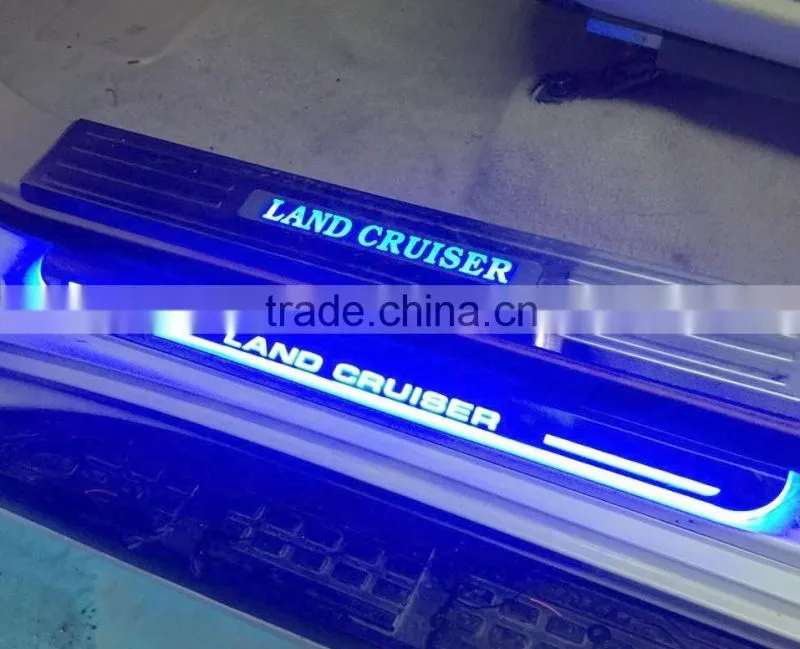 flow light style door sill for toyota land cruiser 2016 LC200/acrylic material