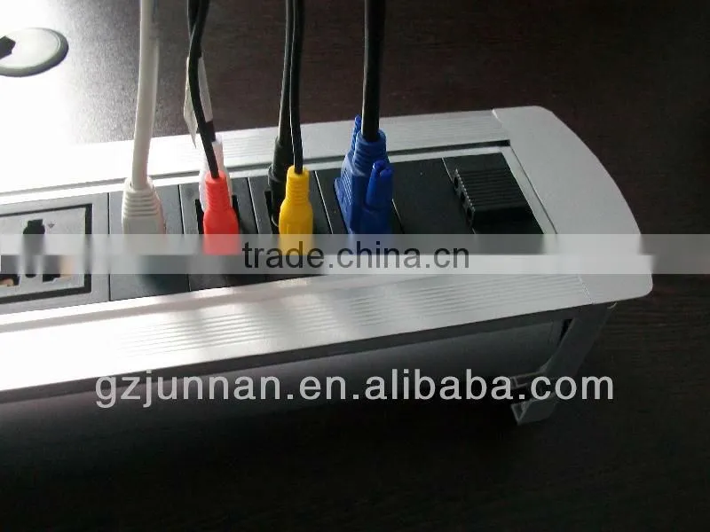 electric desktop electrical hdmi socket connector for conference